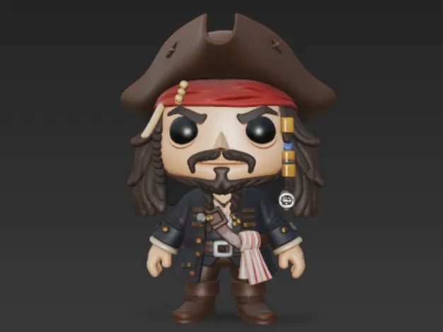 JACK SPARROW FUNKO - P/COLORIR