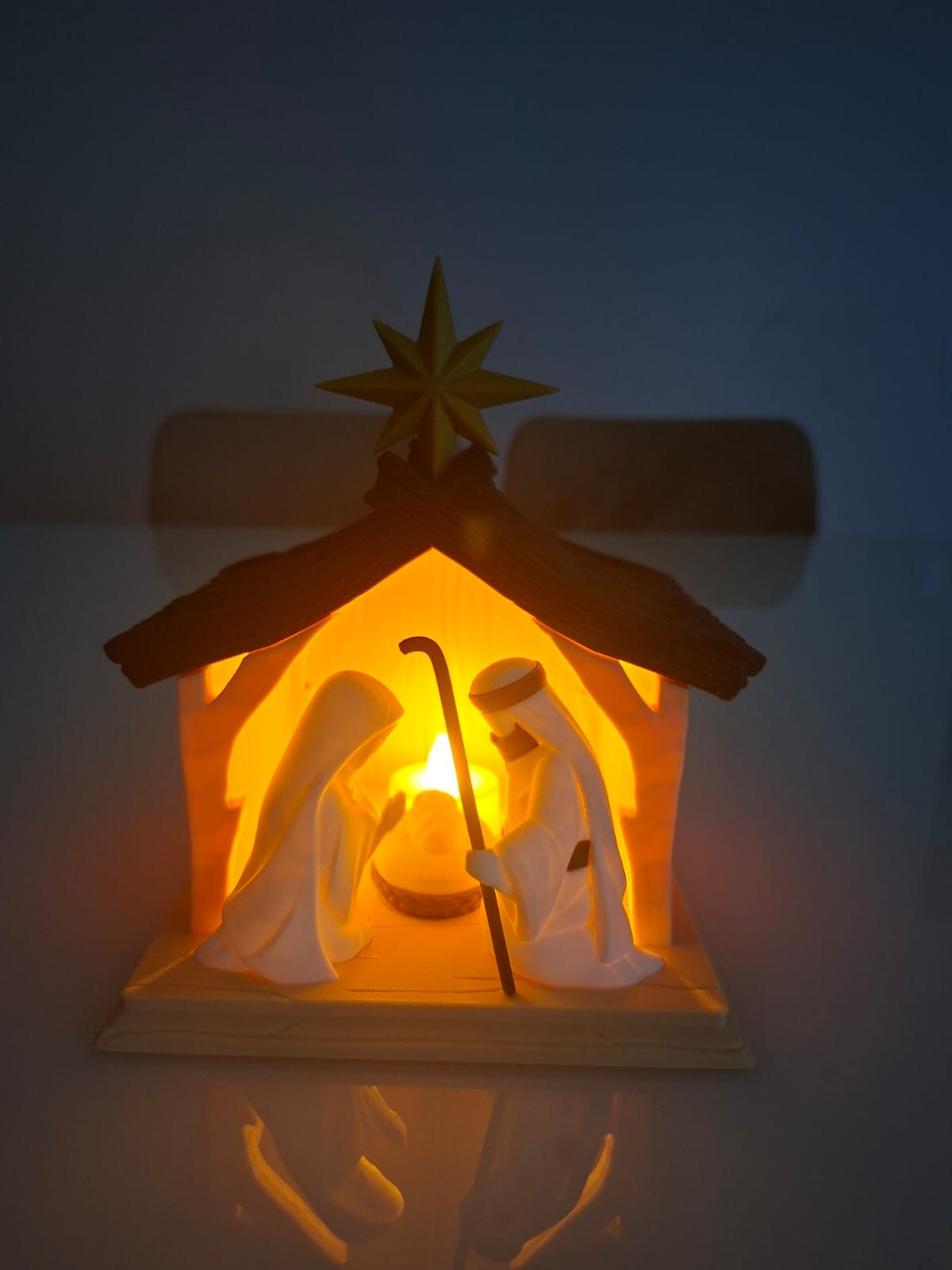 Presépio de Natal 3D Iluminado com LED – 17 cm