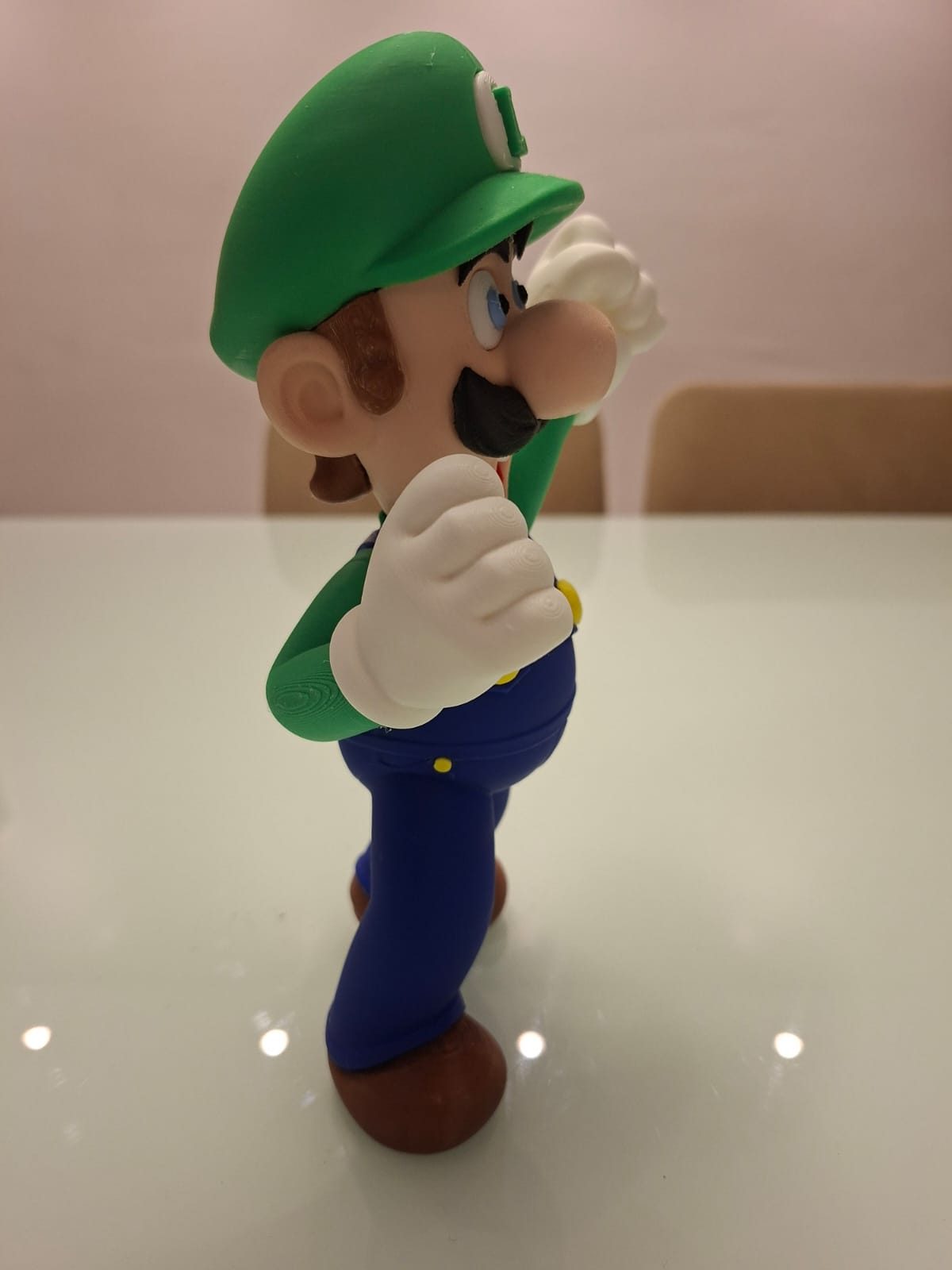 Luigi 3D Colorido 23cm Boneco Colecionável