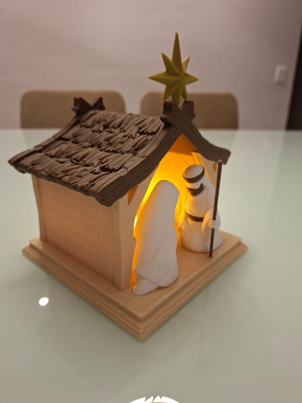 Presépio de Natal 3D Iluminado com LED – 17 cm