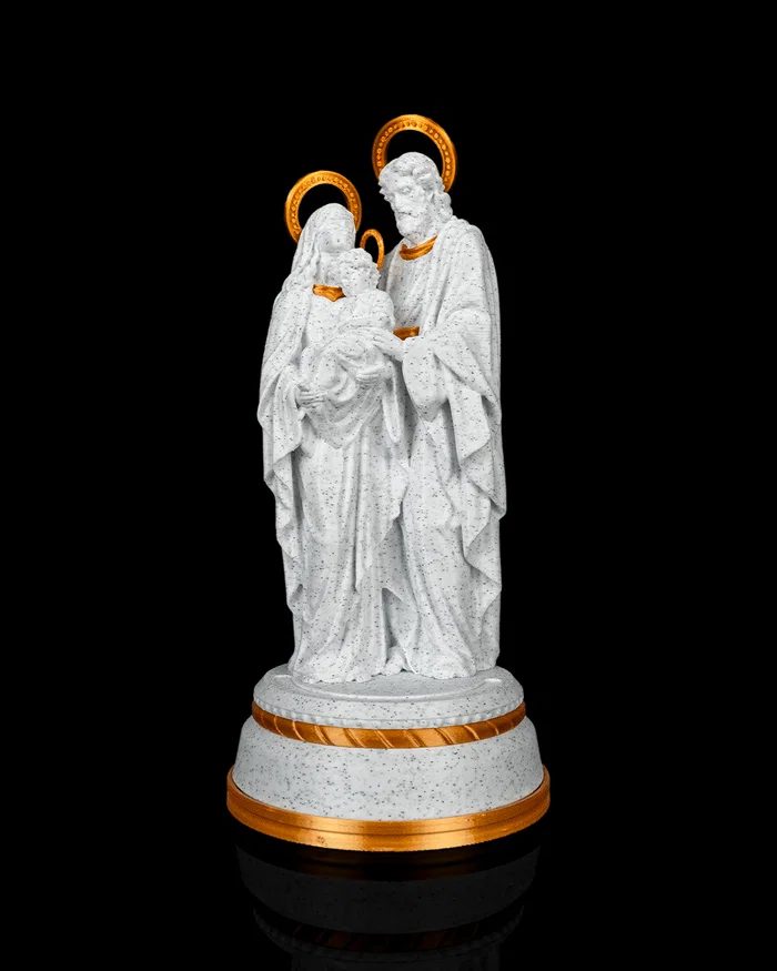 Sagrada Família Iluminada – Escultura 3D com LED 12V | 16 cm