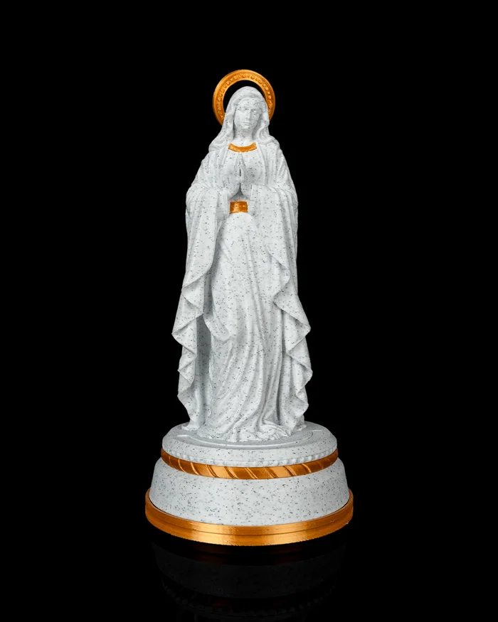 Nossa Senhora Iluminada – Escultura 3D com LED 12V | 16 cm