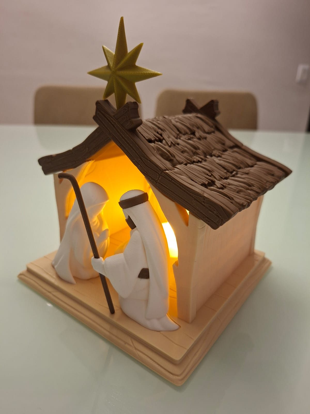 Presépio de Natal 3D Iluminado com LED – 17 cm