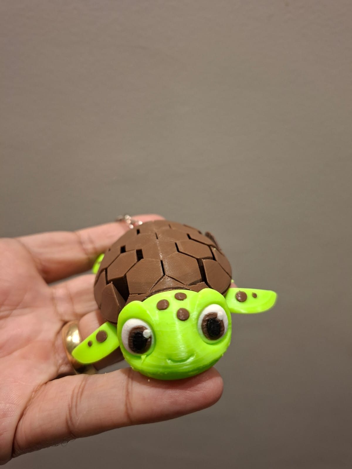 Chaveiro Sensorial Tartaruga 3D Articulada – 10 cm
