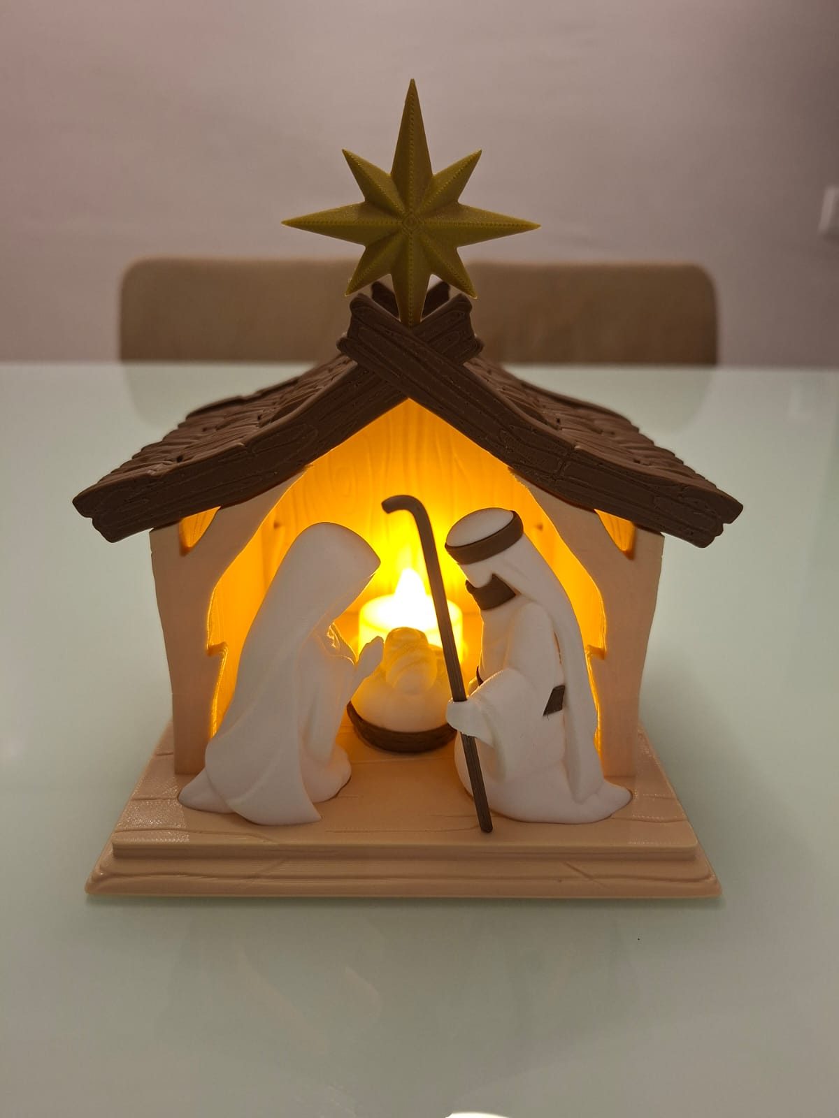 Presépio de Natal 3D Iluminado com LED – 17 cm
