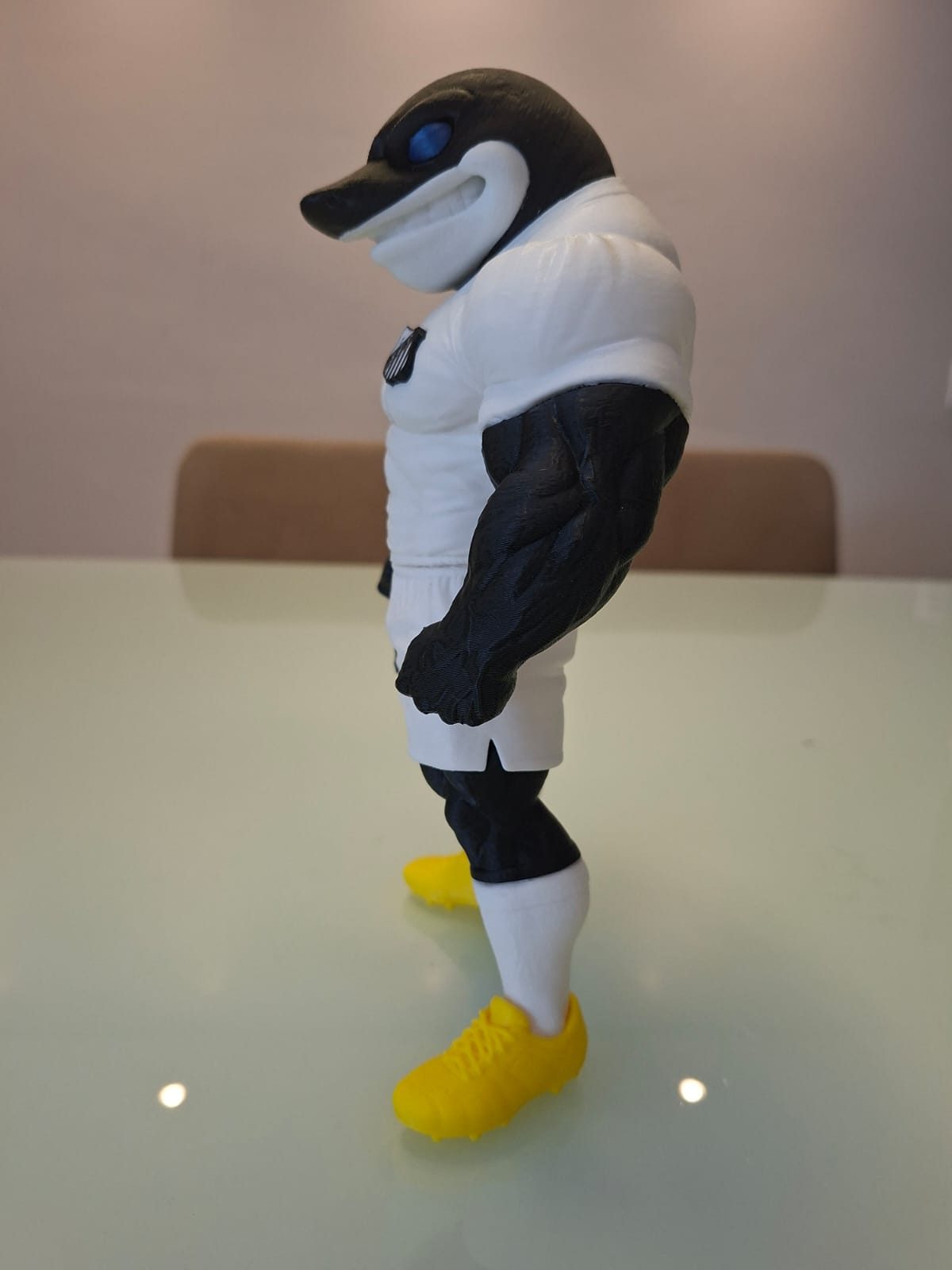 Mascote do Santos FC 23 cm – Boneco Colecionável 3D Colorido
